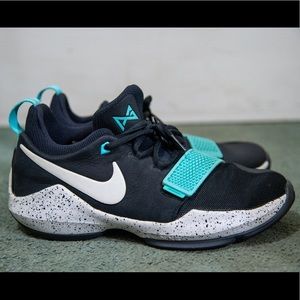 Nike Paul George 1 Black Aqua Shoes